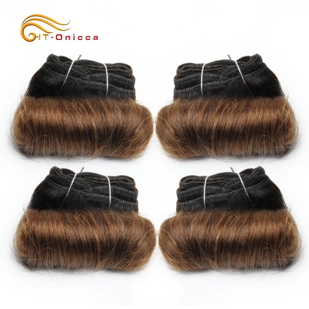 Curly Hair Bundles Malaysian Human Hair Weave Bundles 4Pcs/Lot Short Hair Products Wavy Bundles Human Hair Extensions - Image 2
