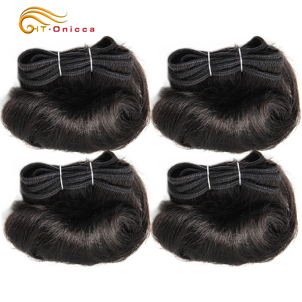 Curly Hair Bundles Malaysian Human Hair Weave Bundles 4Pcs/Lot Short Hair Products Wavy Bundles Human Hair Extensions - Image 3