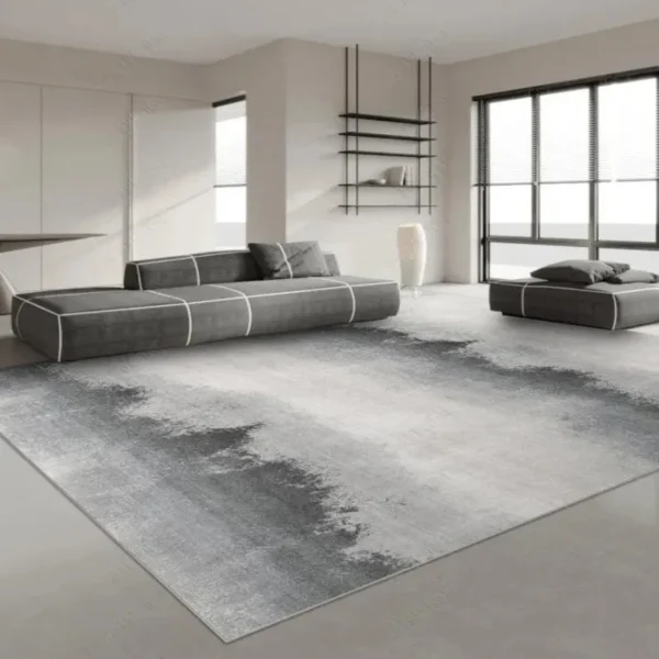ZYQ25Japanese Style Carpets for Living Room Light Luxury Bedroom Decor Large Area Carpet Home Gray Anti-slip Mat Washable Lo8Mn^ - Image 4
