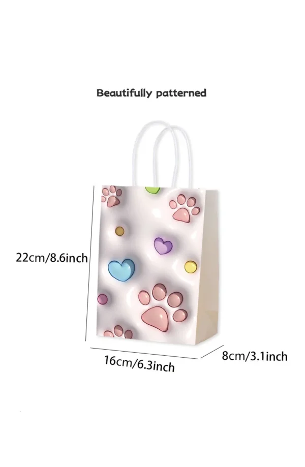 Kraft Paper Bag Versatile Handheld Gift Bag 3d Heart Shaped Gift Bag Sophisticated For Clothing Packaging Birthday Party Gift - Image 6
