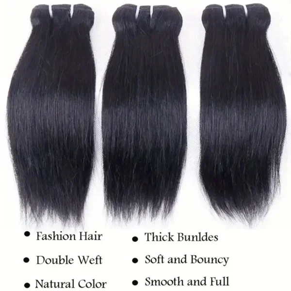 Wholesale Short Human Hair Weave Bone Straight Brazilian Virgin Human Hair Bundles Natural Color Hair Extensions 100 Gram Cheap - Image 3