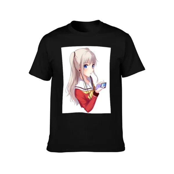 Nao Tomori - Charlotte - Cute Anime girl T-Shirt summer clothes cotton man t-shirts shirts graphic clothing for men - Image 2
