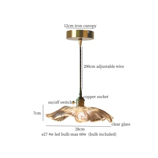 IWHD Nordic Brass Glass LED Hanging Lights Fixtures Loft Cafe Bar Restaurant Bedroom Living Dining Room Home Decor Pendant Lamp - Image 2