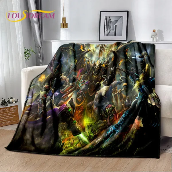 3D HD StarCraft Game Gamer Soft Plush Blanket,Flannel Blanket Throw Blanket for Living Room Bedroom Bed Sofa Picnic Cover Kids - Image 2