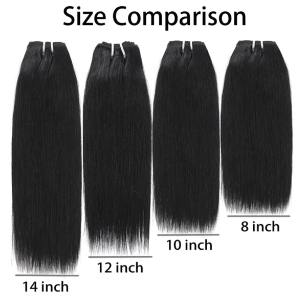 Short Cheap Straight Virgin Hair 1 3 Bundles Deal 100% Unprocessed Straight Human Hair Weave Extensions Natural Color 100G/Pcs - Image 4