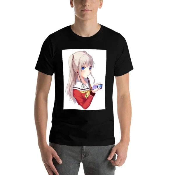 Nao Tomori - Charlotte - Cute Anime girl T-Shirt summer clothes cotton man t-shirts shirts graphic clothing for men - Image 4