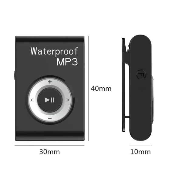 Mini Waterproof Swimming MP3 Player 4GB 8GB Sports Running Riding HiFi Stereo Music MP3 Player with FM Radio Clip Earphone - Image 6