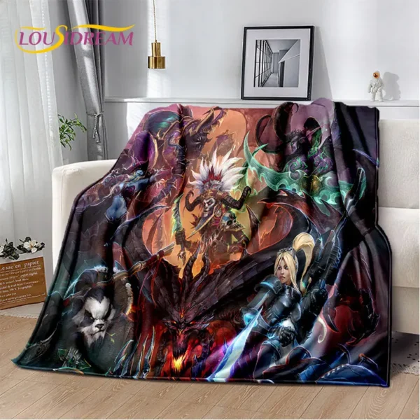 3D HD StarCraft Game Gamer Soft Plush Blanket,Flannel Blanket Throw Blanket for Living Room Bedroom Bed Sofa Picnic Cover Kids - Image 4
