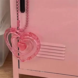 Yk2 Decoration Diy Love Heart Pendant Charm Keychain Mobile Phone Pendant Goo Card Chasing Star Idol Keychain Jewellery 2023