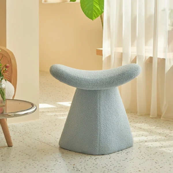 IUTOPO Simple Small Stool Household Nordic Creative Lambskin Light Luxury Low Stool Door Shoe Stool Dressing Stools Makeup Chair - Image 2
