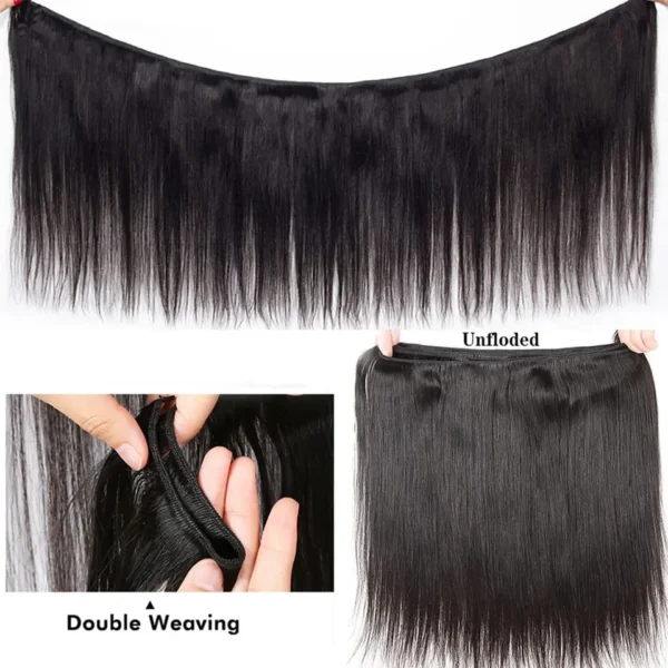 Peruvian Bone Straight Human Hair Bundles Deal Unprocessed Virgin Hair Extensions Long Thick Cheap Brazilian Hair Weave Natural - Image 5
