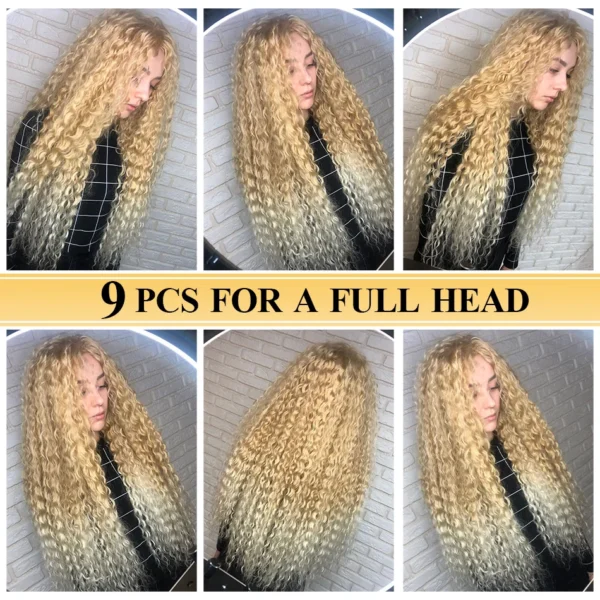 Synthetic Curly Hair Bundles Water Wave Extensions Weave Anjo Plus Anjoplus Heat Resistant Fiber High Quality Synthetic Hair - Image 2