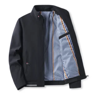 Men's New Spring and Autumn Clothing Stand Up Collar Jacket, Middle-aged and Elderly Jackets, Casual Business Men's Clothing