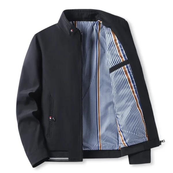 Men's New Spring and Autumn Clothing Stand Up Collar Jacket, Middle-aged and Elderly Jackets, Casual Business Men's Clothing