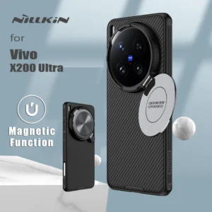 For Vivo X200 Ultra 5G Nillkin Case Magsafe soft frame Magnetic CamShield Prop Charging Adapt Lens Camera Protect Back cover