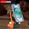 Magnetic Wireless Charger For iPhone 16 15 14 13 12 Pro Max Plus iWatch 9 SE Airpods Pro Foldable Wireless Charging Station 3in1