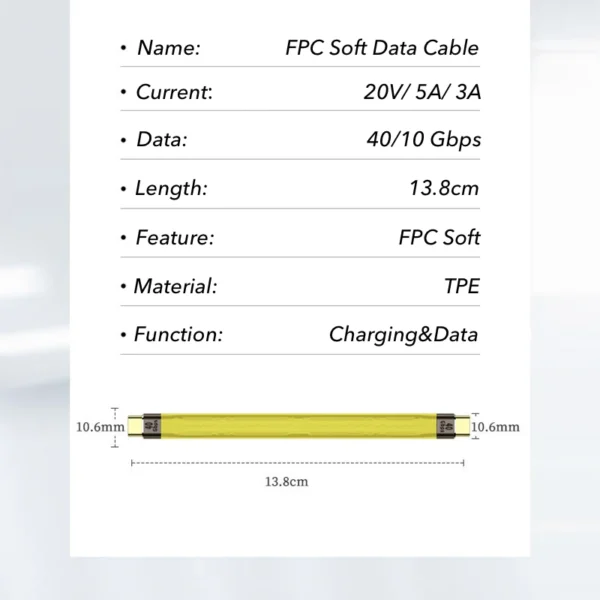 USB 4 Data Cable 40Gbps USB C to Type C Short Cable 10Gbps PD 100W 8K 60Hz for iPhone 15 Pro Max Thunderbolt 3/4 SSD Power Bank - Image 5