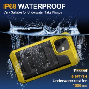 Case For iPhone 7 8 16 15 14 Plus 13 12 11 Pro XS Max XR IP68 Certified Waterproof Metal Protect Cover Heavy Duty Aluminum Funda