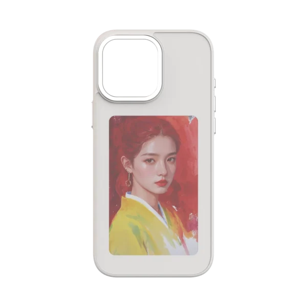 High End DIY Screen Projection AI phone Case For iphone 16 15 14 13 Pro Max Smart NFC E-ink Screen Couple Photo Shockproof Shell