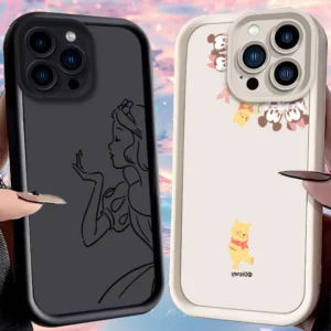 Disney Snow White Case for iPhone 16 15 14 13 12 11 Pro Max XS X XR 8 7 6S 6 Plus SE 2020 Liquid Silicone Shockproof Back Cover