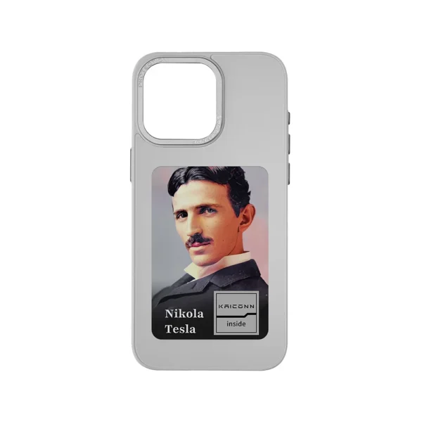 High End DIY Screen Projection AI phone Case For iphone 16 15 14 13 Pro Max Smart NFC E-ink Screen Couple Photo Shockproof Shell - Image 3