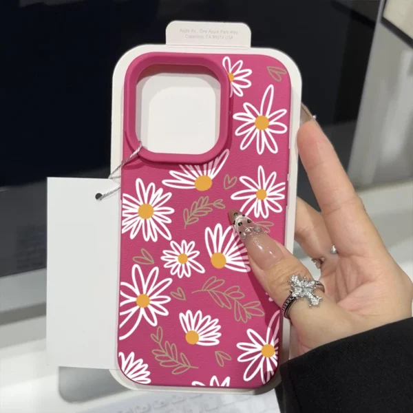 Case For iPhone 13 Hollow Daisies Flower TPU Silicone Soft Cover For iPhone 16e 15 14 Pro Max 12 11 Funda iPhone 16 Pro Max - Image 4