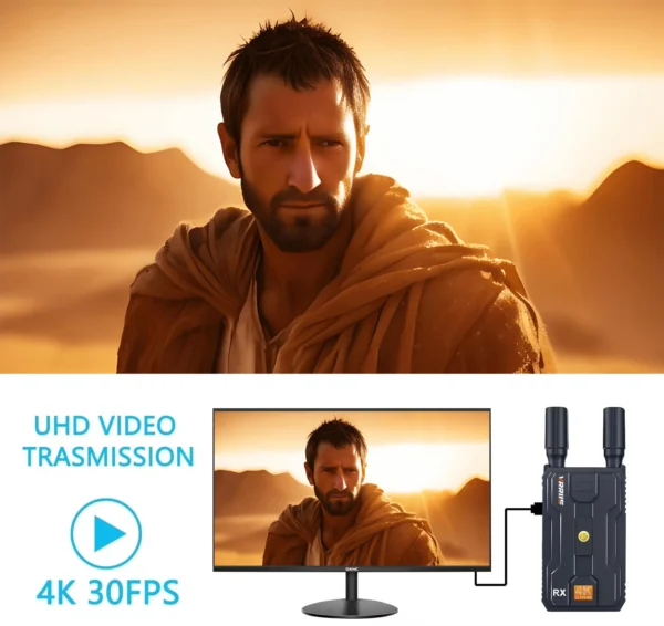 5G 4K Wireless HDMI Video Transmitter and Receiver Extender Kit 400m Los Range for DSLR Camera Laptop PC To TV Projector Monitor - Image 5