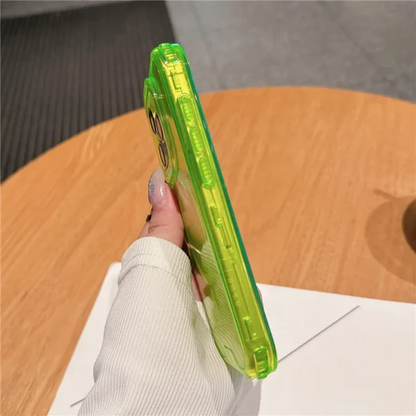 Magnetic Transparent Shockproof Armor Case for iPhone Magsafe Wireless Charge Cover Neon Color 3 in 1 16, 15, 13, 12, 14 Pro Max - Image 3