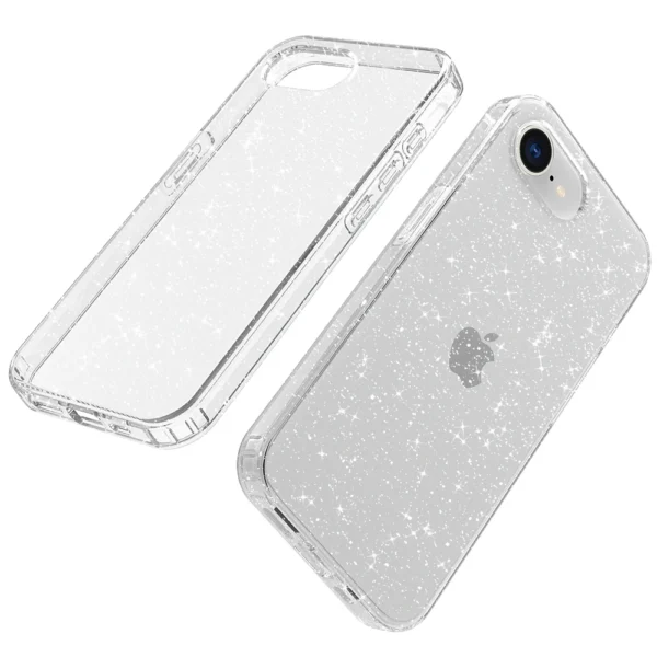 Fit iPhone 16e Phone Case, Crystal Clear Bling Sparkly Glitter Soft TPU Case Slim Fit Drop Protection case For iPhone 16e Cover - Image 4