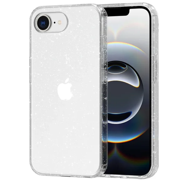 Fit iPhone 16e Phone Case, Crystal Clear Bling Sparkly Glitter Soft TPU Case Slim Fit Drop Protection case For iPhone 16e Cover