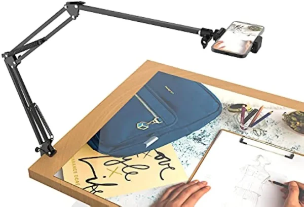 Long Overhead Tripod Mount for iPhone Webcam Ring Light,Desk Phone Holder for Over Head Video Recording Filming Live Streaming - Image 5