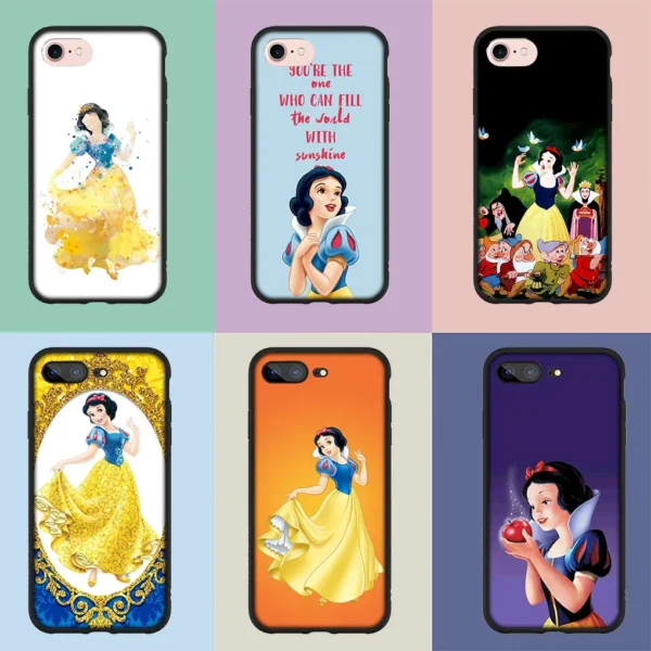 Snow White and the Seven Dwarfs Princess Phone Cover Case for iPhone 16 15 14 13 12 Mini Pro XS Max X XR 7 8 Plus + 16+ Casing - Image 3