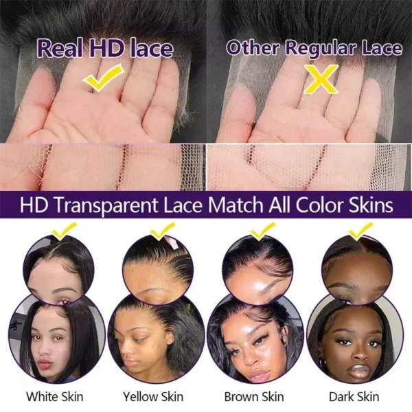 HD Transparent Lace 200 Density 13x4 13x6 Full Frontal Lace 99j Burgundy Preplucked Colored Deep Wave Frontal Human Hair Wig - Image 6