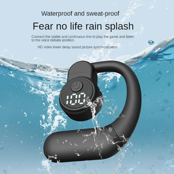 Bluetooth 5.4 Earphone Wireless Headphone 180° Rotation Ear Hook Headset HiFi Stereo Noise Reduction Earbud for Xiaomi iPhone - Image 3