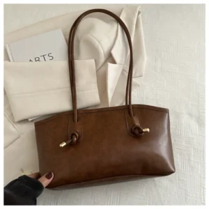 Pu Leather Shoulder Bag Trendy Retro Tote Bags Large Capacity Tote High-Quality Female Handbag For Daily Use Outdoor Activities