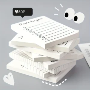Journamm-Simplicity Cute Styles Memo Pad, Scrapbooking Decoration, Office Supplies, Creative Stationery Planner, Sticky Notes,