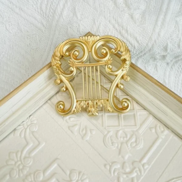 Vintage Golden Harp Brooch Jewelry Musical Suit Pin For Cardigan Sweater Retro Gift Items - Image 4