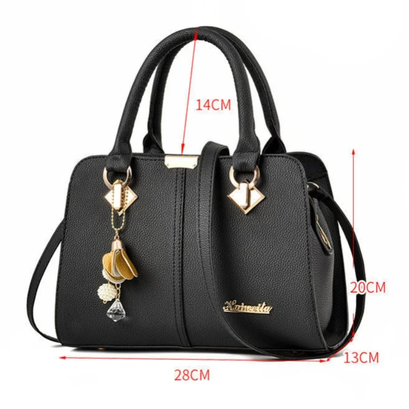 New Woman Shoulder Bag Large Capacity Handbag for Women Crossbody Bag PU Portable Bucket Bag Ladies Messenger Bags Tote Bags - Image 4