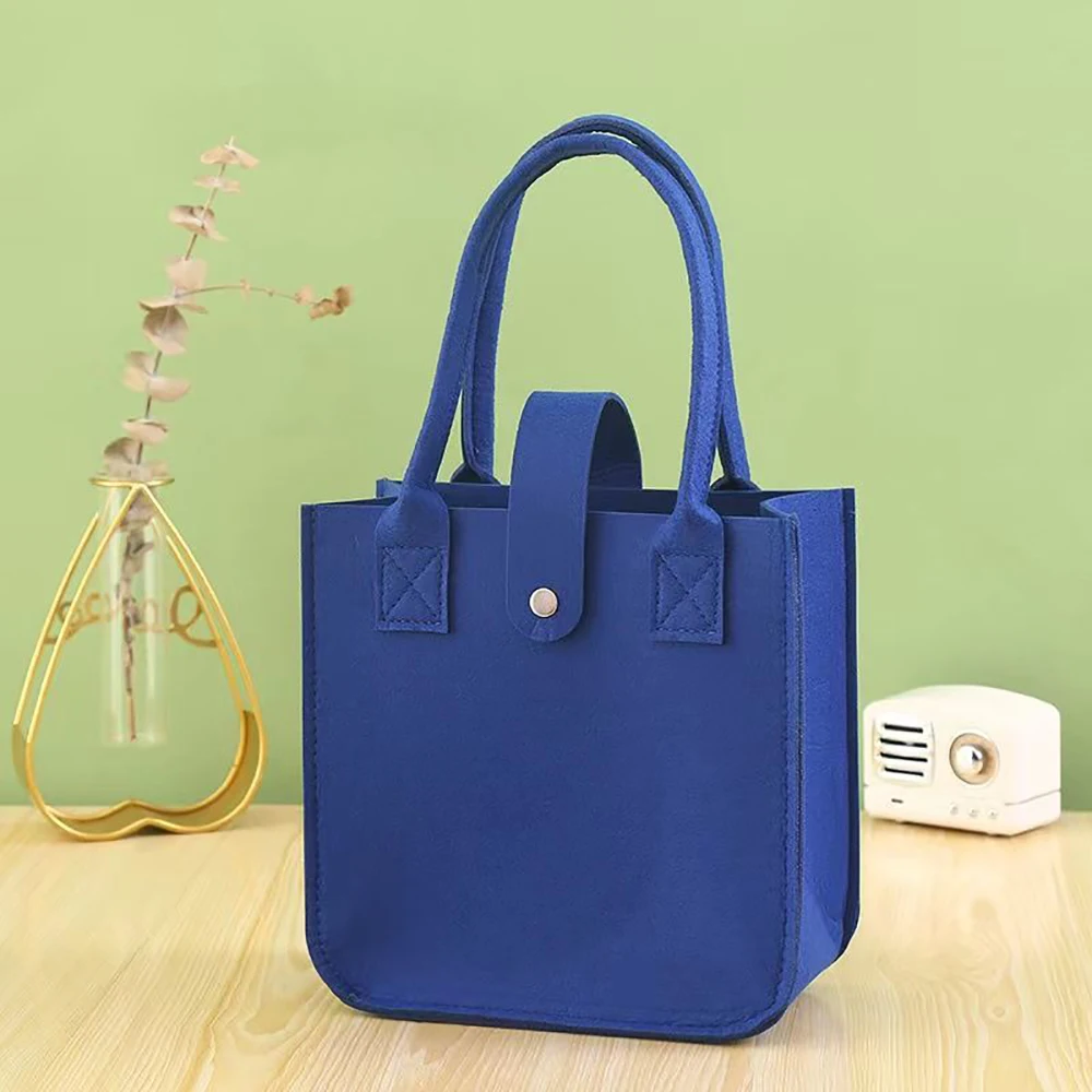 Women Bag Felt Cloth Handbag Female Large Capacity Totes Bag Portable Ladies Solid Color Travel Shopping Bags Purses Gift Bag - Image 3
