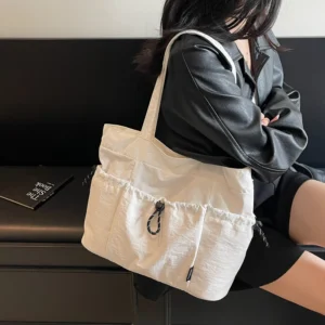 High Quality Women Canvas Handbags Shoulder Bags Large Capacity Ladies Tote Messenger Bags Casual New Female Zipper Shopping Bag
