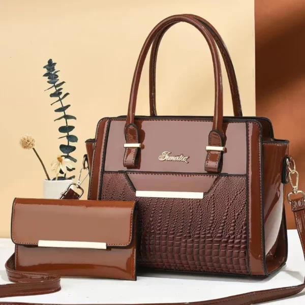 2024 Fashion New Women's Handbag Large Capacity Lizard Pattern Shoulder Bag Classic Retro Crossbody Bag Urban Commuter Tote Bag - Image 3