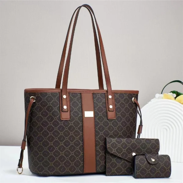 Casual Women Handbags for 2024 New Female Luxury Designer Shoulder Bags Large Capacity 3 Piece Set Ladies Crossbody Bag - Image 2