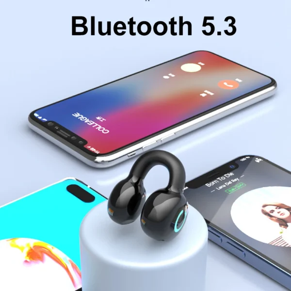 Bluetooth 5.3 Earphone Ear Clip Headphones Wireless Earbud with Microphone HiFi Stereo Noise Reduction Headset for Xiaomi iPhone - Image 5
