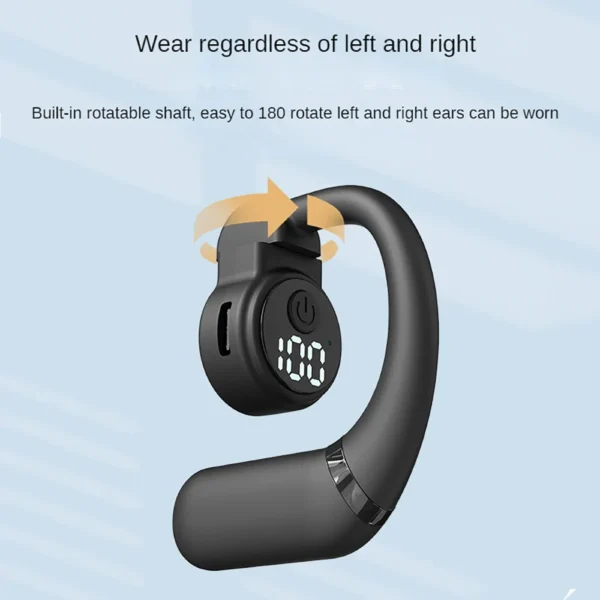 Bluetooth 5.4 Earphone Wireless Headphone 180° Rotation Ear Hook Headset HiFi Stereo Noise Reduction Earbud for Xiaomi iPhone - Image 4