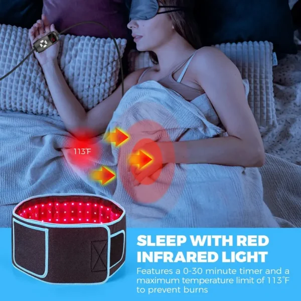 Red ＆Infrared Light Therapy Belt 850nm 660nm LED Beauty Devices fo Wrap Burn Fat Face Wrap Slimming Waist Heat Pad Full Body - Image 6