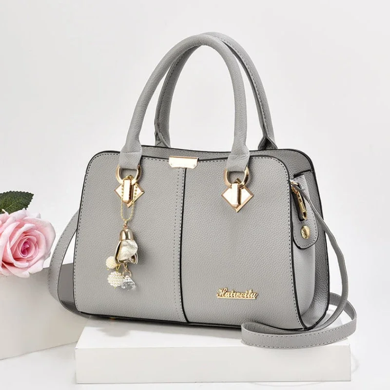 New Woman Shoulder Bag Large Capacity Handbag for Women Crossbody Bag PU Portable Bucket Bag Ladies Messenger Bags Tote Bags - Image 2