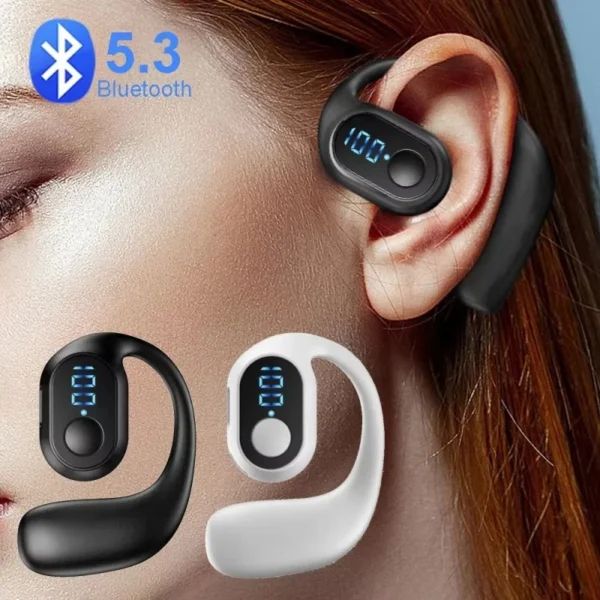5.4 Bluetooth Headset Digital Display Wireless Single Earbud Business Headset HD Talking Headset Outdoor - Image 3