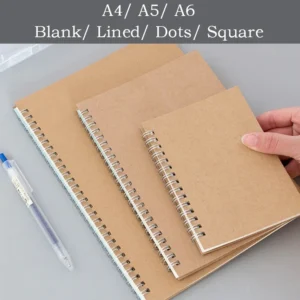 A4/A5/A6 Card Cover Note Book Dotted Grid Blank Student Daily Writing Plan Book Office Supplies Stationery Note Book