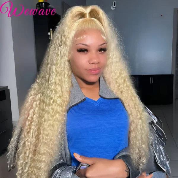 30 Inch 13x6 Transparent HD 613 Honey Blonde Deep Wave Lace Frontal Wigs Brazilian 13x4 Curly Colored Lace Front Human Hair Wigs