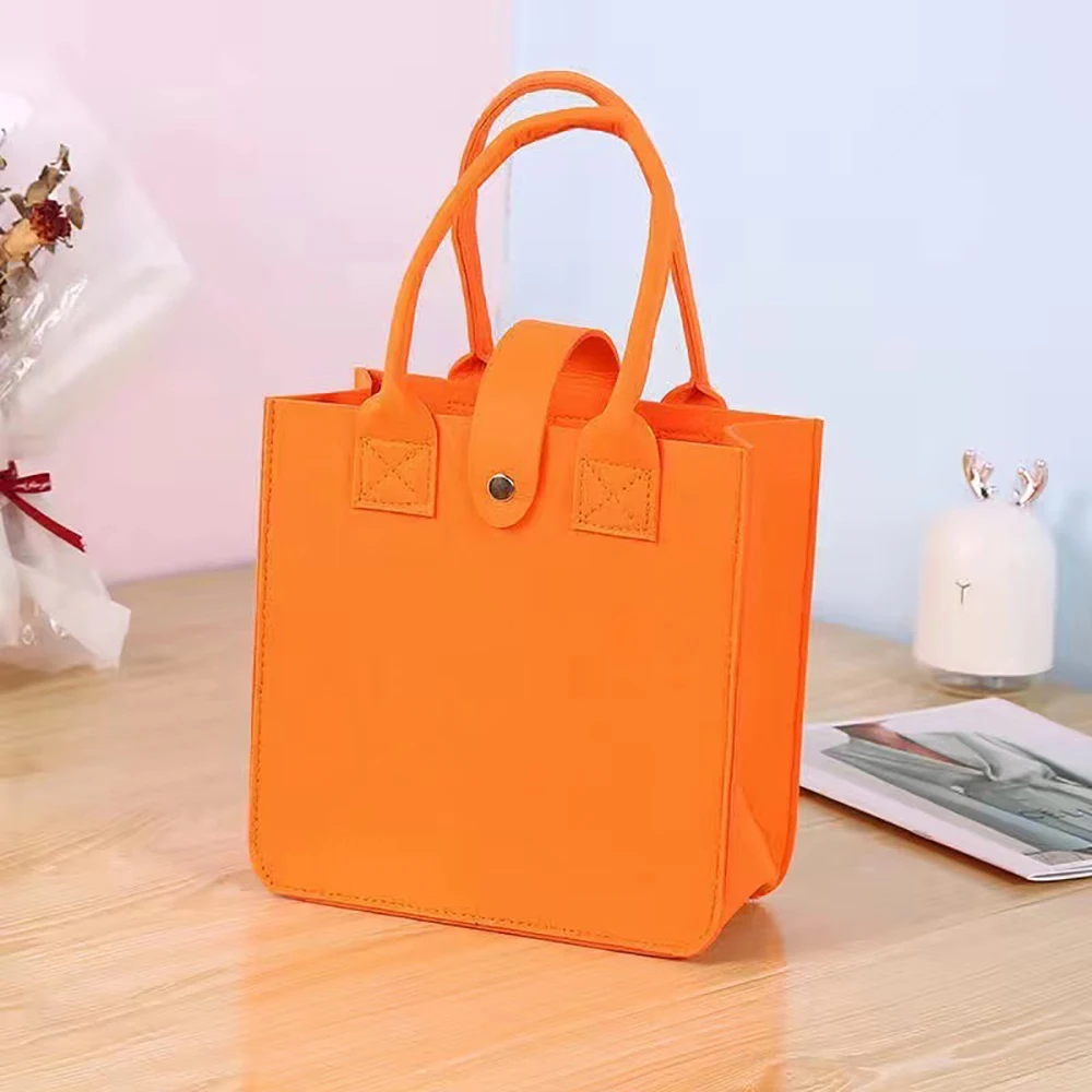Women Bag Felt Cloth Handbag Female Large Capacity Totes Bag Portable Ladies Solid Color Travel Shopping Bags Purses Gift Bag - Image 5